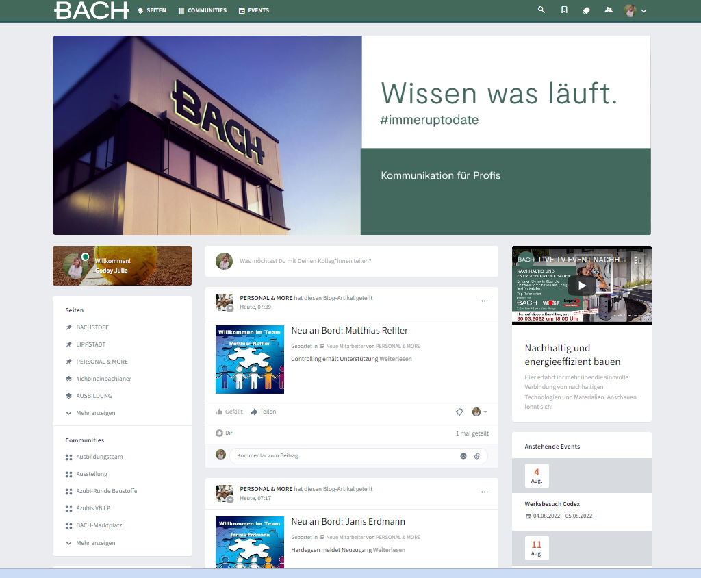 BACH Intranet